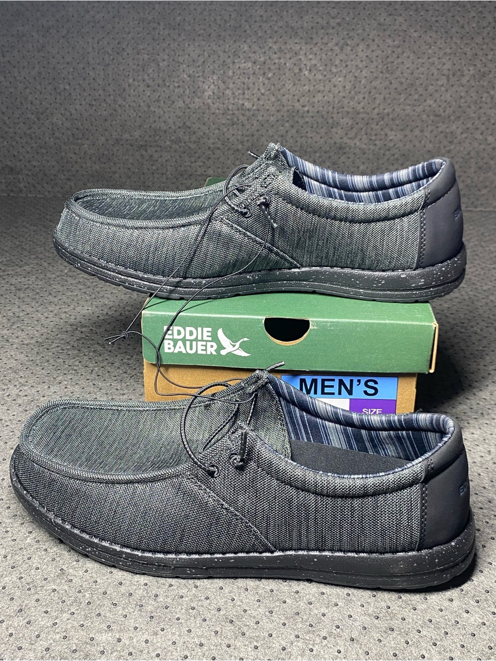 Eddie Bauer lace up Loafer Corbett Men’s Size 11 Black Lightweight outdoors NWT.